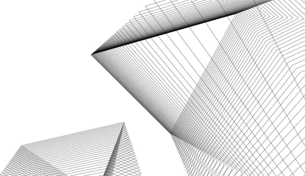 Minimale Geometrische Formen Architektonische Linien — Stockvektor