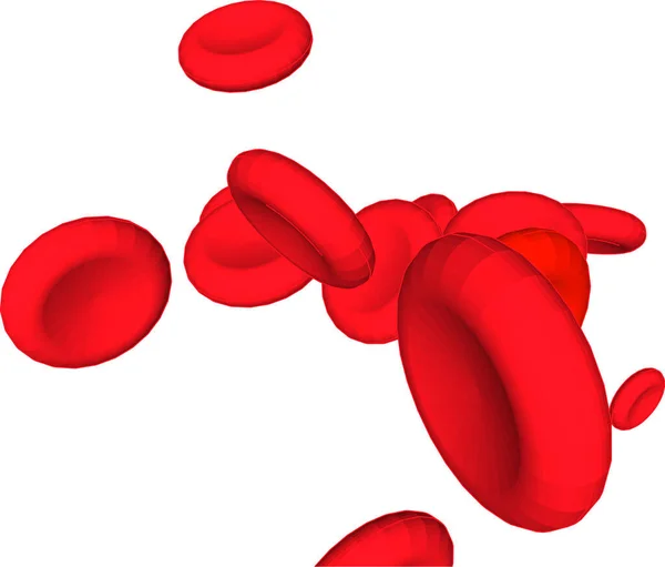 Células Sanguíneas Estilo Poligonal Aisladas Sobre Fondo Blanco — Vector de stock
