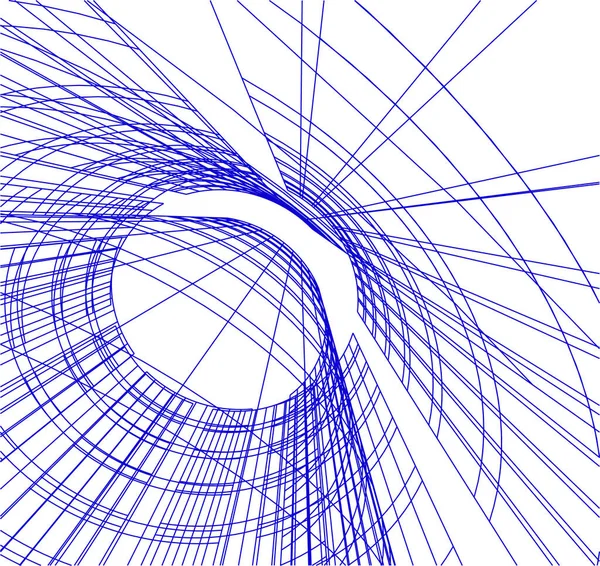 建築芸術の概念における抽象的な線や最小限の幾何学的形状 — ストックベクタ