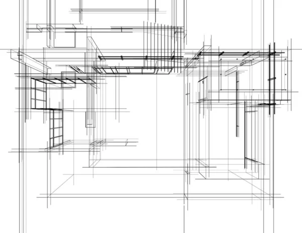 Arquitetura Edifício Ilustração Fundo —  Vetores de Stock