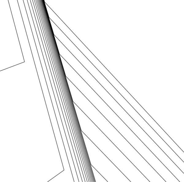 Líneas Abstractas Dibujo Concepto Arte Arquitectónico Formas Geométricas Mínimas — Archivo Imágenes Vectoriales