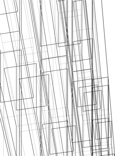 Formas Geométricas Mínimas Linhas Arquitetônicas —  Vetores de Stock