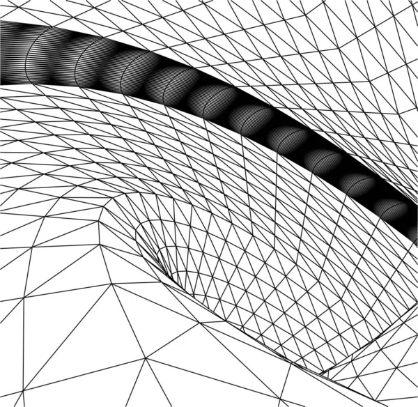 Abstrakte Zeichnungslinien Architektonischen Kunstkonzept Minimale Geometrische Formen — Stockvektor