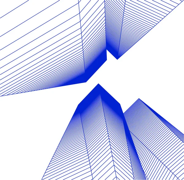 Абстрактные Чертежи Архитектурном Искусстве Минимальные Геометрические Формы — стоковый вектор