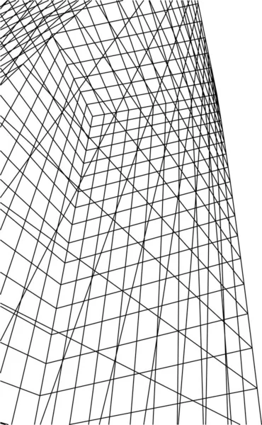 Linhas Abstratas Desenho Conceito Arte Arquitetônica Formas Geométricas Mínimas — Vetor de Stock