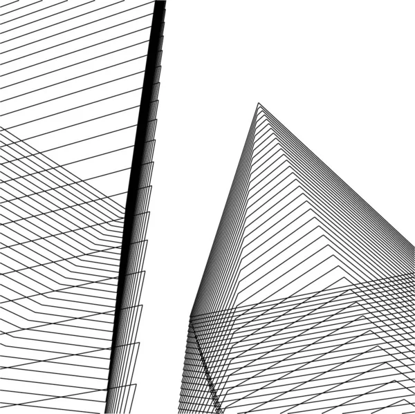 Minimale Geometrische Vormen Architectonische Lijnen — Stockvector