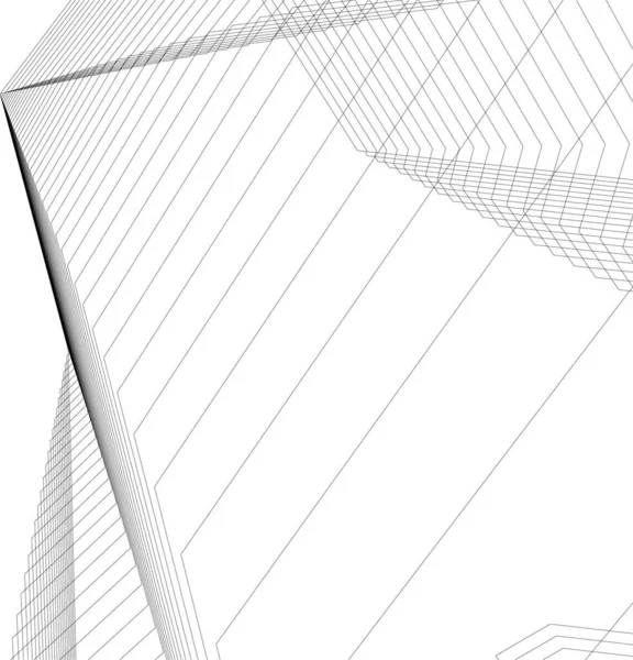 Minimale Geometrische Formen Architektonische Linien — Stockvektor