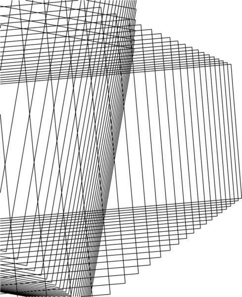 Abstraktní Kreslicí Čáry Architektonickém Pojetí Minimální Geometrické Tvary — Stockový vektor