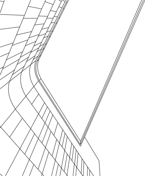 Minimale Geometrische Formen Architektonische Linien — Stockvektor
