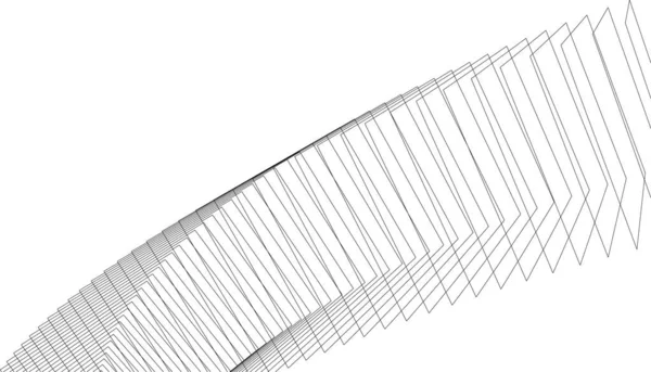 Linhas Abstratas Desenho Conceito Arte Arquitetônica Formas Geométricas Mínimas —  Vetores de Stock