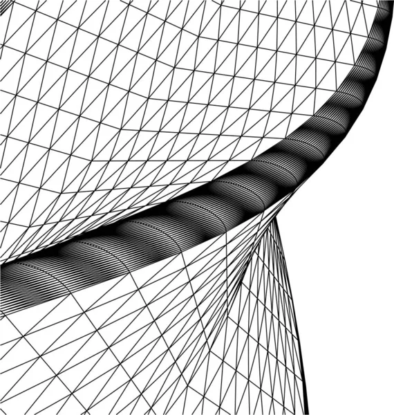 Linhas Abstratas Desenho Conceito Arte Arquitetônica Formas Geométricas Mínimas — Vetor de Stock