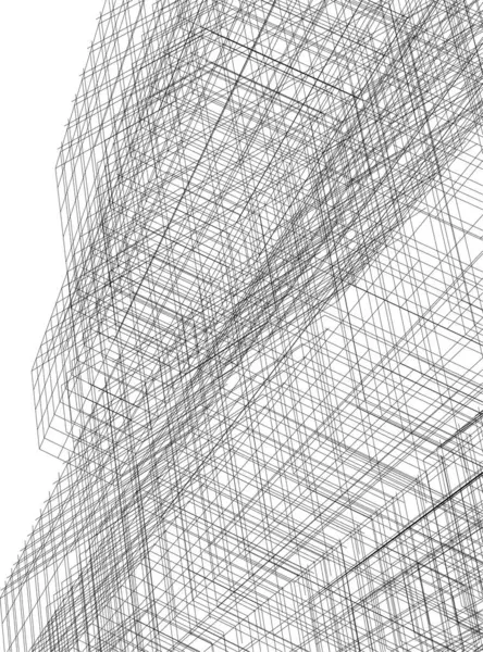 Lignes Dessin Abstraites Dans Concept Art Architectural Formes Géométriques Minimales — Image vectorielle