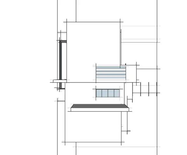 Lignes Dessin Abstraites Dans Concept Art Architectural Formes Géométriques Minimales — Image vectorielle