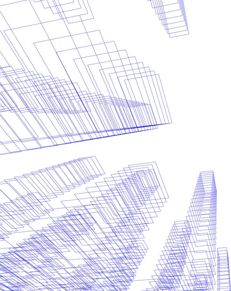 Mimari Sanat Konseptinde Soyut Çizgiler Minimum Geometrik Şekiller — Stok Vektör