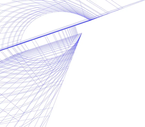 Mimari Sanat Konseptinde Soyut Çizgiler Minimum Geometrik Şekiller — Stok Vektör