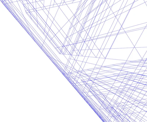 Abstracte Tekenlijnen Architectonisch Kunstconcept Minimale Geometrische Vormen — Stockvector