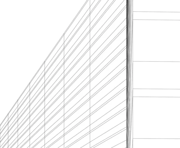 Abstraktní Kreslicí Čáry Architektonickém Pojetí Minimální Geometrické Tvary — Stockový vektor