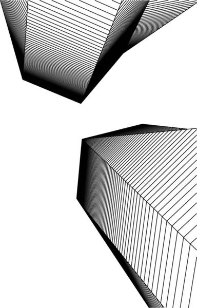 Linhas Abstratas Desenho Conceito Arte Arquitetônica Formas Geométricas Mínimas —  Vetores de Stock