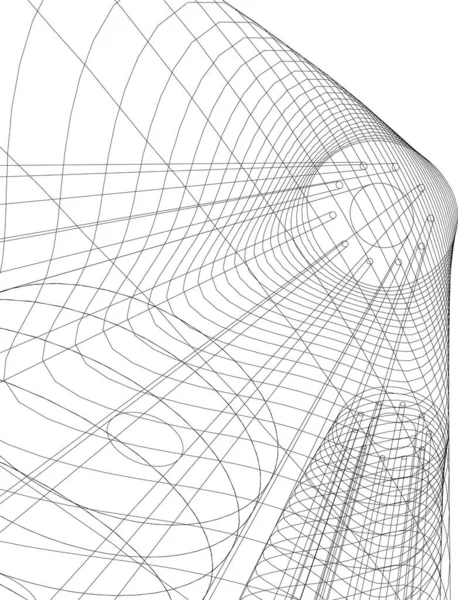 Linhas Abstratas Desenho Conceito Arte Arquitetônica Formas Geométricas Mínimas — Vetor de Stock