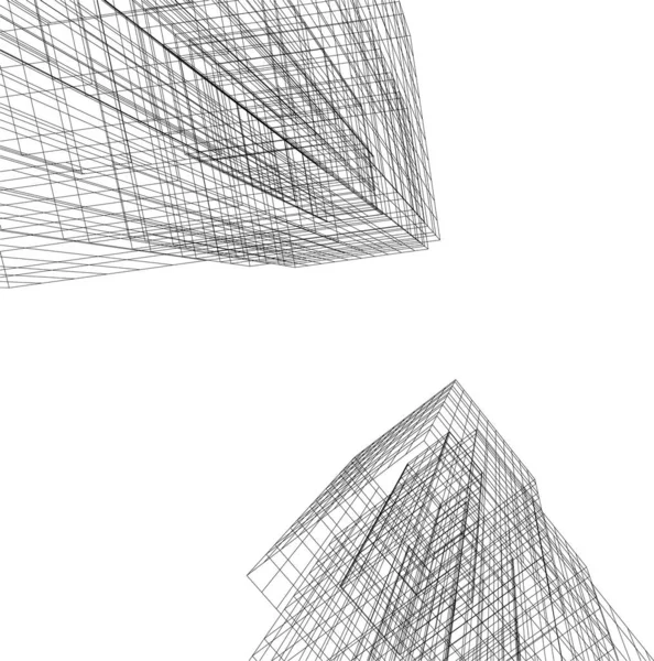 Arkitektur Bygning Illustration Baggrund – Stock-vektor