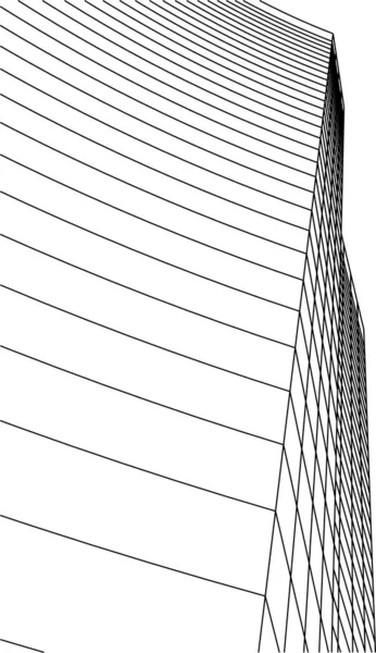 Lignes Dessin Abstraites Dans Concept Art Architectural Formes Géométriques Minimales — Image vectorielle