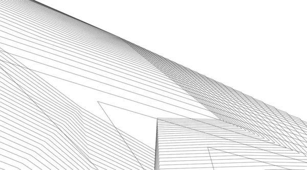 建築芸術の概念における抽象的な線や最小限の幾何学的形状 — ストックベクタ
