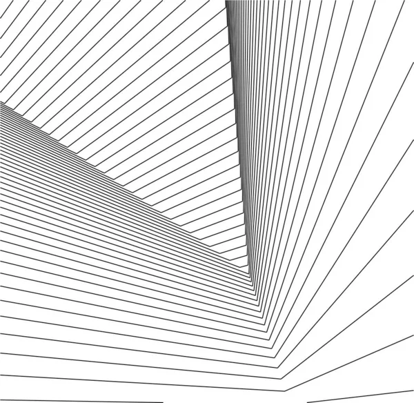 Abstracte Tekenlijnen Architectonisch Kunstconcept Minimale Geometrische Vormen — Stockvector