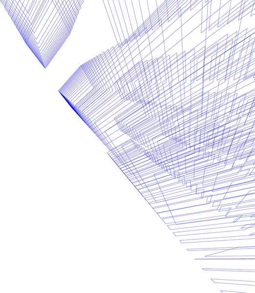 Mimari Sanat Konseptinde Soyut Çizgiler Minimum Geometrik Şekiller — Stok Vektör