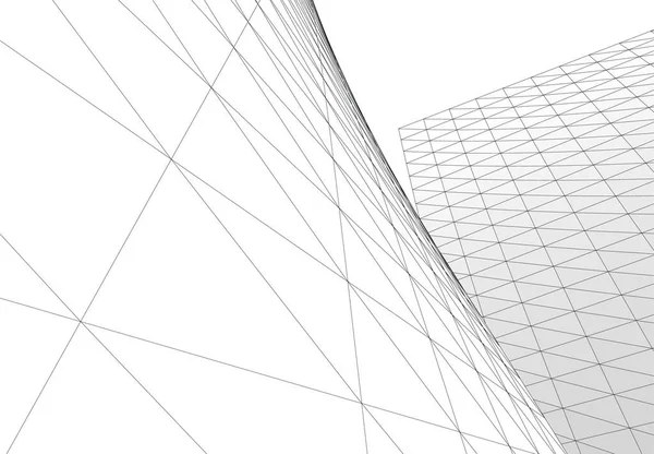 Linhas Abstratas Desenho Conceito Arte Arquitetônica Formas Geométricas Mínimas —  Vetores de Stock