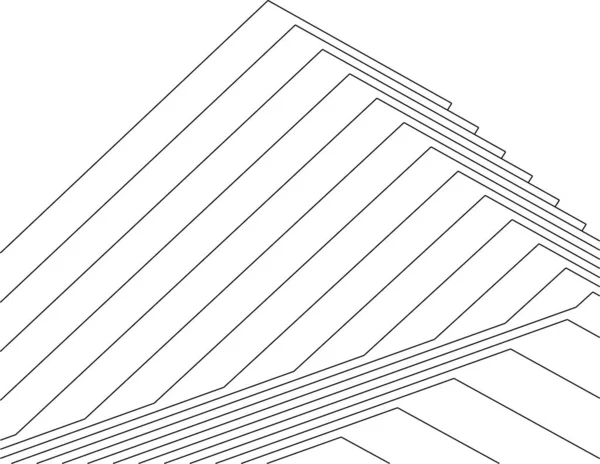 Minimale Geometrische Formen Architektonische Linien — Stockvektor