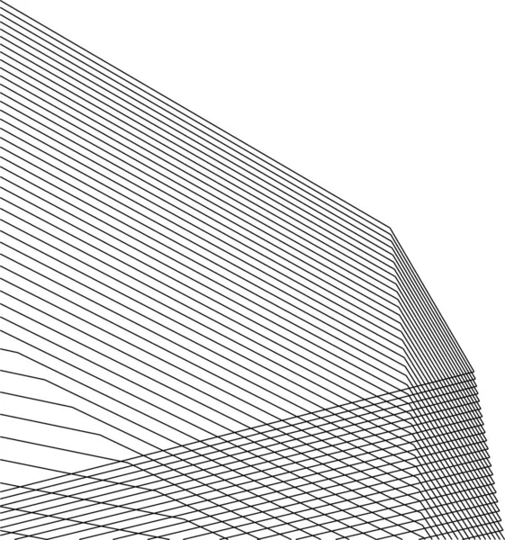 Elvont Rajzvonalak Építészeti Képzőművészetben Minimális Geometriai Formák — Stock Vector