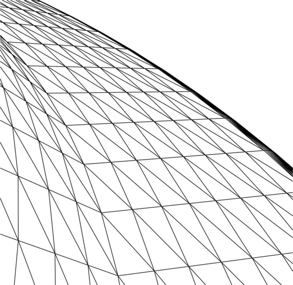 Linhas Abstratas Desenho Conceito Arte Arquitetônica Formas Geométricas Mínimas — Vetor de Stock