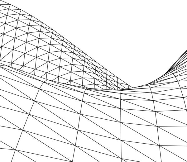 Abstrakte Zeichnungslinien Architektonischen Kunstkonzept Minimale Geometrische Formen — Stockvektor