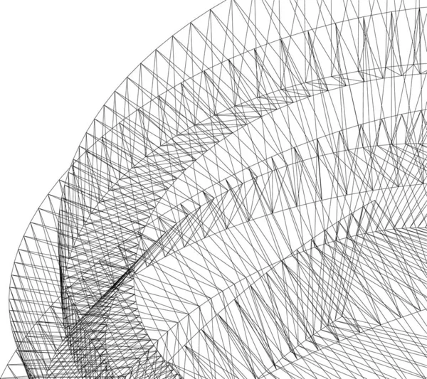 Linhas Abstratas Desenho Conceito Arte Arquitetônica Formas Geométricas Mínimas —  Vetores de Stock