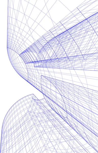 Arquitectura Edificio Ilustración Sobre Fondo — Vector de stock