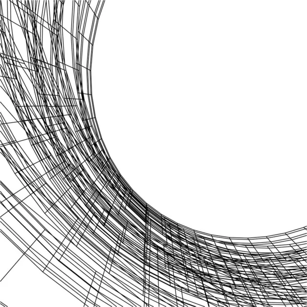 Abstrakte Zeichnungslinien Architektonischen Kunstkonzept Minimale Geometrische Formen — Stockvektor