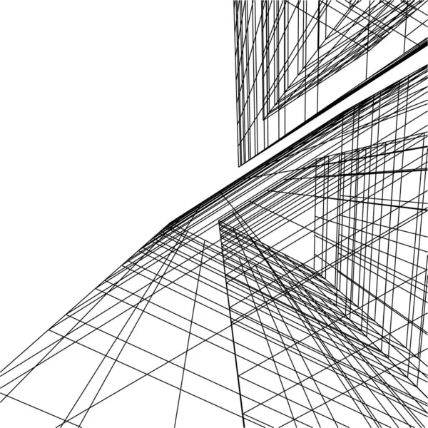 Mimari sanat konseptinde soyut çizgiler, minimum geometrik şekiller. 