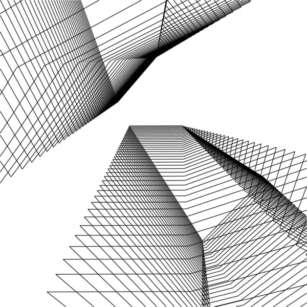 Formas Geométricas Mínimas Líneas Arquitectónicas — Archivo Imágenes Vectoriales