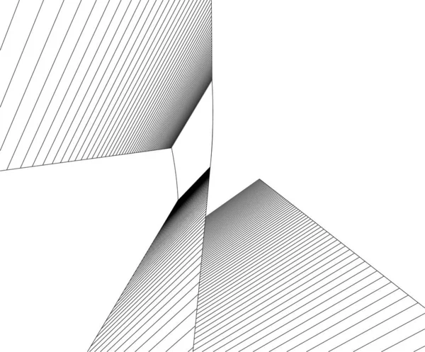 Linhas Abstratas Desenho Conceito Arte Arquitetônica Formas Geométricas Mínimas —  Vetores de Stock