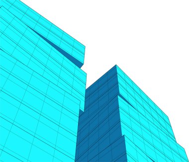 Mimari sanat konseptinde soyut çizgiler, minimum geometrik şekiller. 