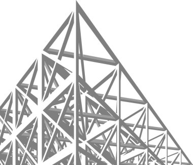 Mimari sanat konseptinde soyut çizgiler, minimum geometrik şekiller.