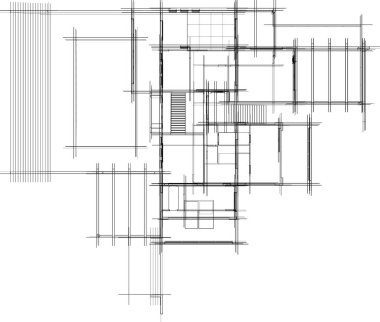 Arkaplanda mimari bina 3d illüstrasyon