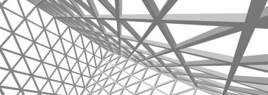 Mimari sanat konseptinde soyut çizgiler, minimum geometrik şekiller.