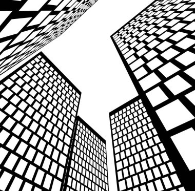 Mimari sanat konseptinde soyut çizgiler, minimum geometrik şekiller. 