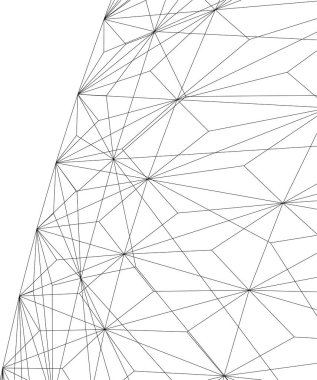 Mimari sanat konseptinde soyut çizgiler, minimum geometrik şekiller.