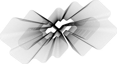 Mimari sanat konseptinde soyut çizgiler, minimum geometrik şekiller.