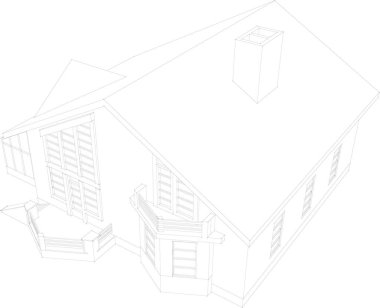 Mimari sanat konseptinde soyut çizgiler, minimum geometrik şekiller.