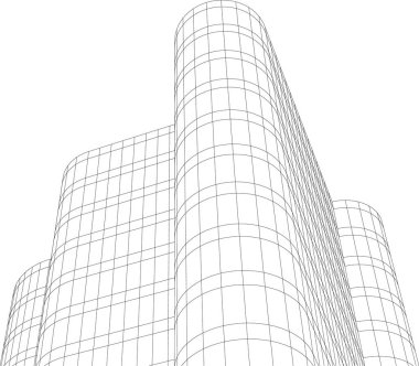 Mimari sanat konseptinde soyut çizgiler, minimum geometrik şekiller. 