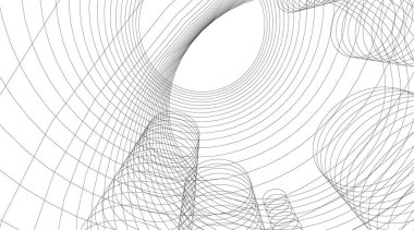 Mimari sanat konseptinde soyut çizgiler, minimum geometrik şekiller.