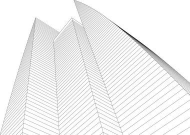 Mimari sanat konseptinde soyut çizgiler, minimum geometrik şekiller. 